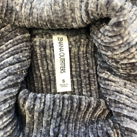 ASH GREY Chenille Cowl Neck Oversized Sweater - Picture 5 of 5